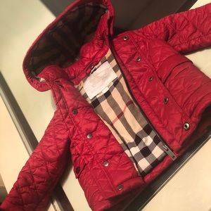 Girls or boys “Red” Burberry coat